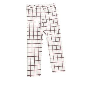 ✅‎ JANIE AND JACK WHITE AND RED WINDOWPANE LEGGINGS SIZE 4